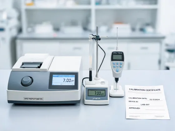Analytical instruments with calibration certificate